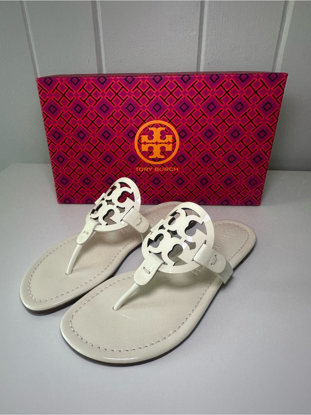 Tory Burch Patent Leather Miller Sandals